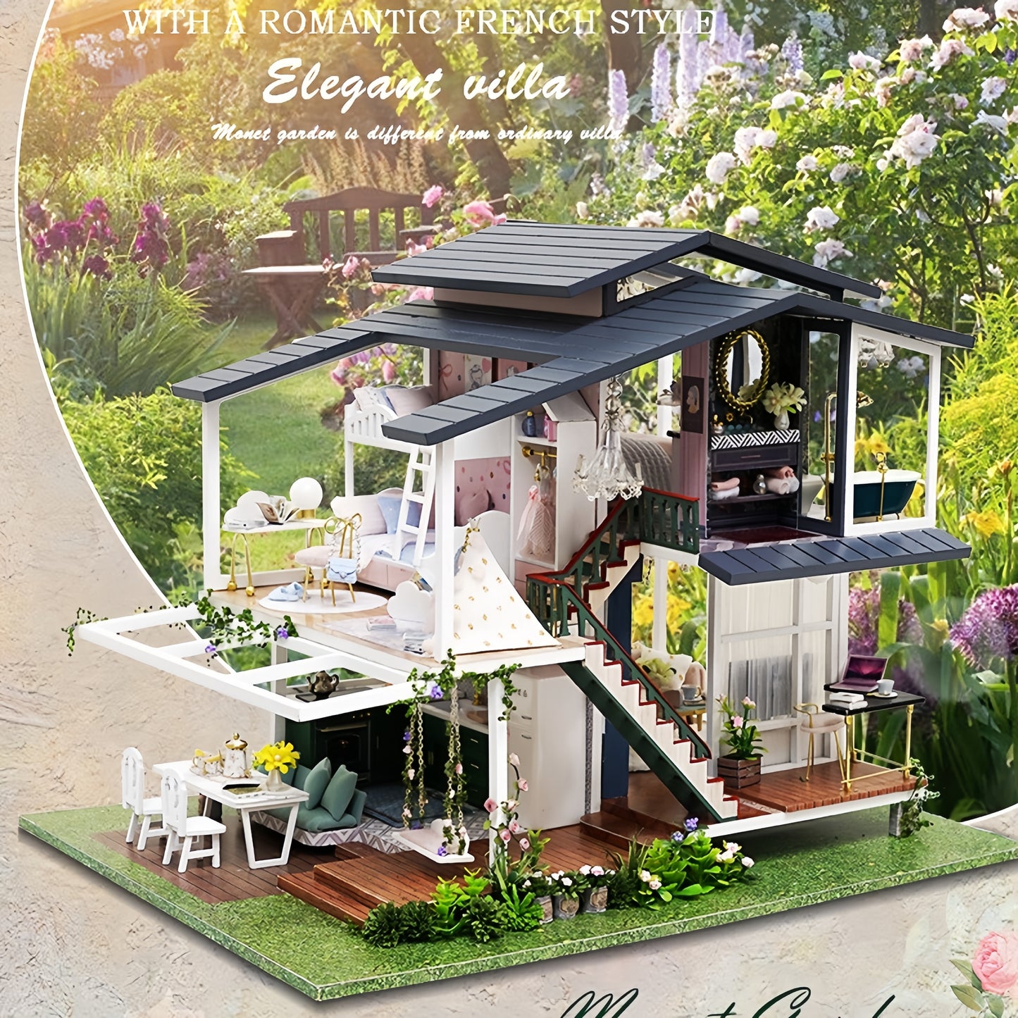 Monet Garden DIY Miniature House - English Instructions