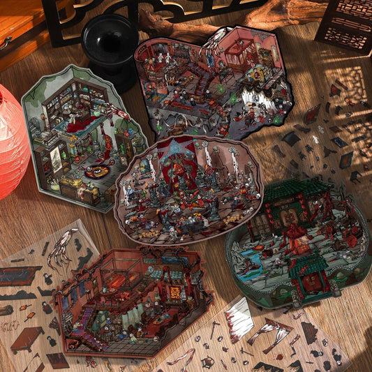 Wedding's Curse 3D Sticker | 5 Cute Miniature Scenes