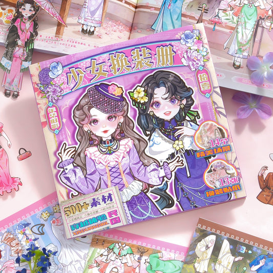 Girl’s Dress Up 3D Sticker Book