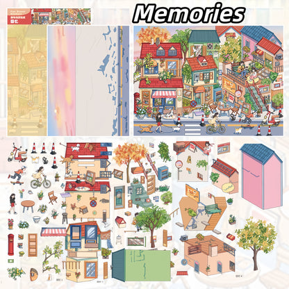Memories ＆ Miss 3D Sticker | 2 Cute Miniature Scenes