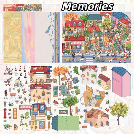 Memories ＆ Miss 3D Sticker | 2 Cute Miniature Scenes