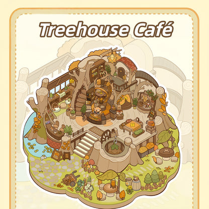 Maple Town's Coffee 3D Sticker | 3 Cute Miniature Scenes