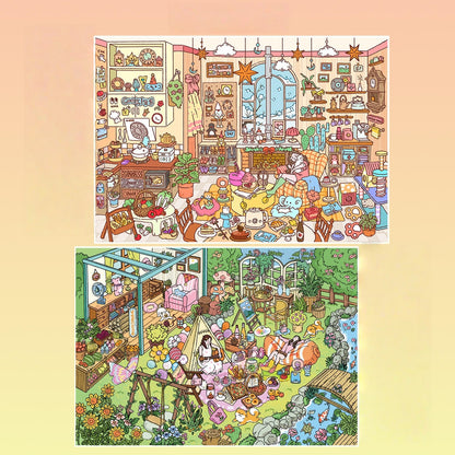 Season Slumbers 3D Sticker | 2 Cute Miniature Scenes
