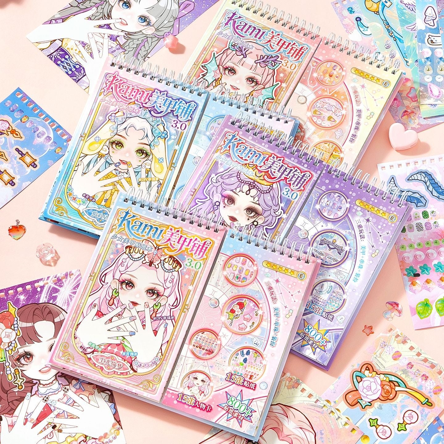 Girl’s Nail Shop 3D Sticker Book