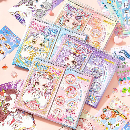 Girl’s Nail Shop 3D Sticker Book