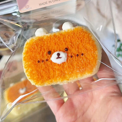 Bear Half-Baked Cheese Bread Squishy