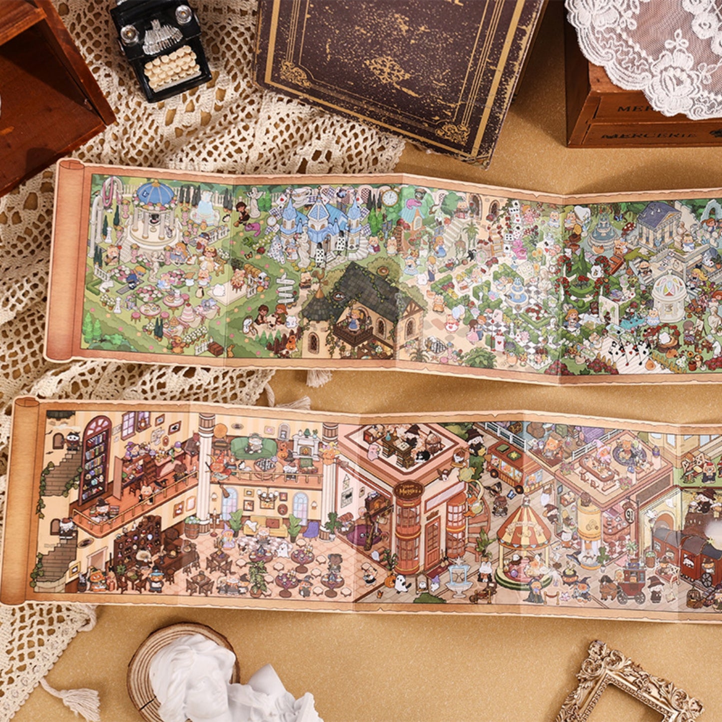 Fantasy Realm 3D Sticker | 2 Cute Miniature Scenes