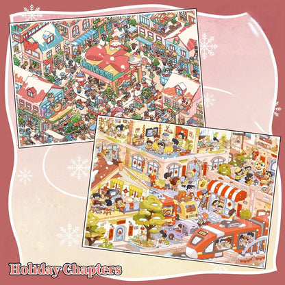 Holiday Chapters 3D Sticker | 2 Cute Miniature Scenes