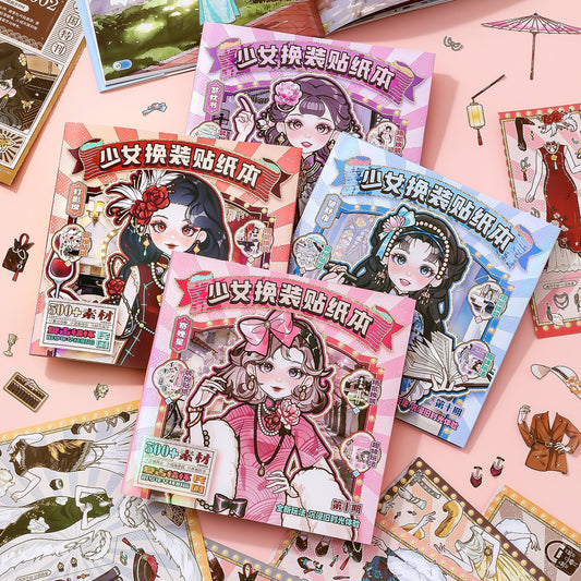 Republican Era Style Dress Up 3D Sticker Book