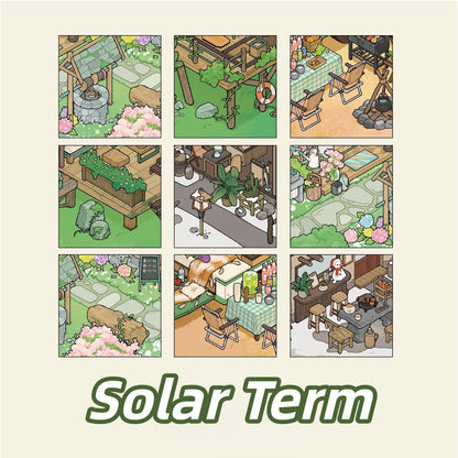 Solar Term 3D Sticker | 4 Cute Miniature Scenes