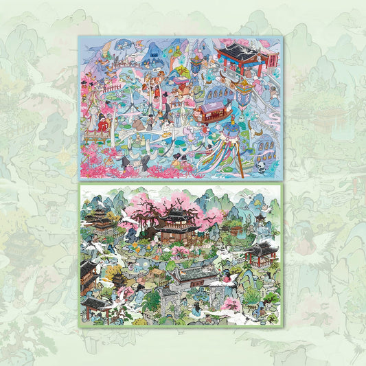 Mystic World 3D Sticker | 2 Cute Miniature Scenes