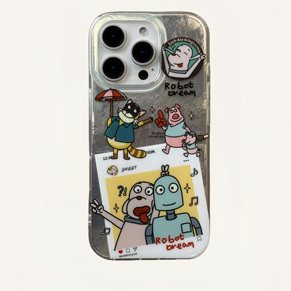 Robot Dream Metal Style Acrylic Phone Case