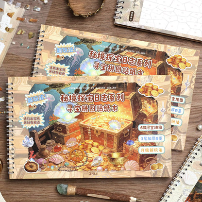 Hidden Realm Treasure Log 3D Sticker Book