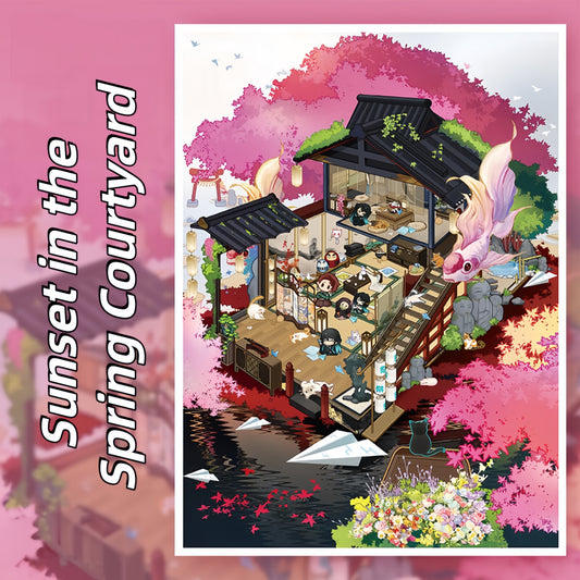 Sunset Whispers 3D Sticker | 2 Cute Miniature Scenes