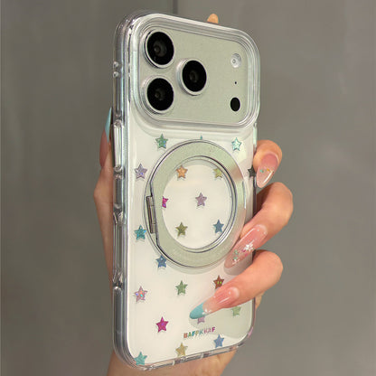 Colorful Gilt Stars Stand Acrylic Phone Case