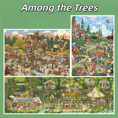 Among the Trees 3D Sticker | 3 Cute Miniature Scenes