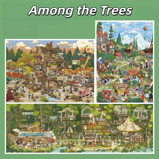 Among the Trees 3D Sticker | 3 Cute Miniature Scenes