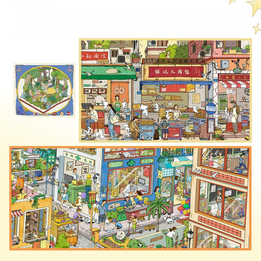 Stories in Small Town 3D Sticker | 2 Cute Miniature Scenes