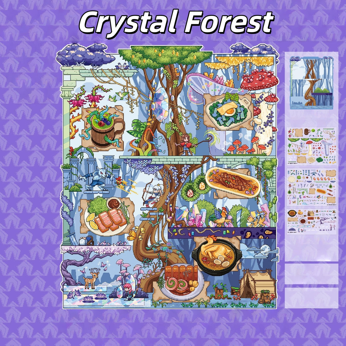 Adventure & Cuisine 3D Sticker | 2 Cute Miniature Scenes
