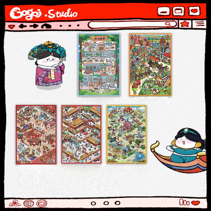 An Odyssey of Whimsy 3D Sticker | 5 Cute Miniature Scenes