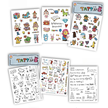 Whimsical Doodle Temporary Tattoo