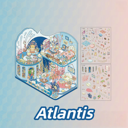 Fantastic Realms 3D Sticker | 4 Cute Miniature Scenes