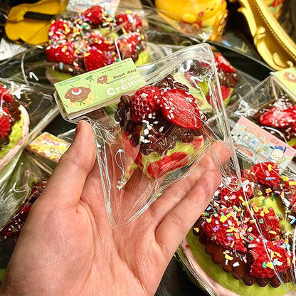 Strawberry Matcha Milk Brick Squishy