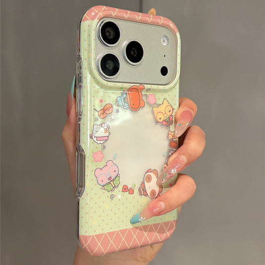 Green Polka Dot Animals Acrylic Phone Case
