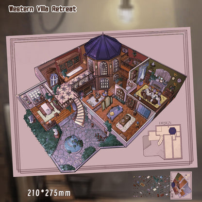 Western Villa Retreat 3D Sticker