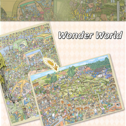 Wonder World 3D Sticker | 2 Cute Miniature Scenes
