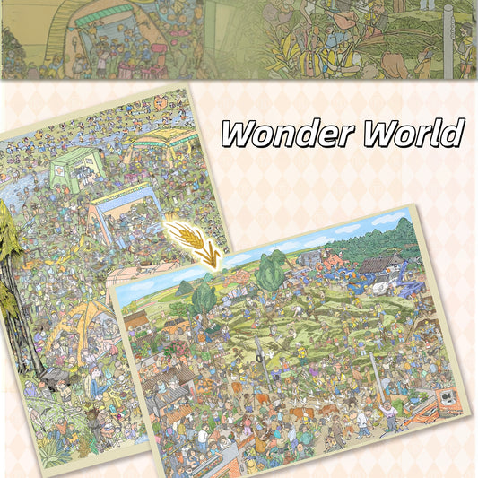 Wonder World 3D Sticker | 2 Cute Miniature Scenes