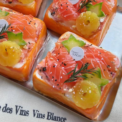 Colorful Fruit Salmon Cream Toast Squishy