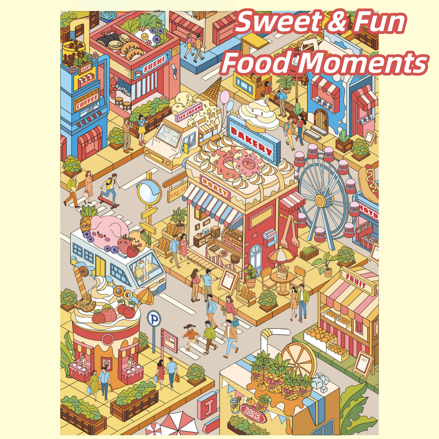 Sweet Seasons 3D Sticker | 5 Cute Miniature Scenes