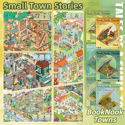 Town Stories 3D Sticker | 6 Cute Miniature Scenes