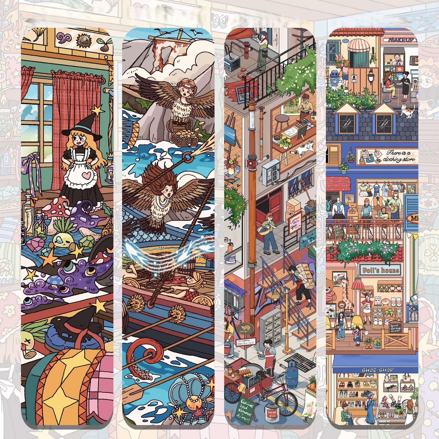 Daylight Dreams 3D Sticker | 4 Cute Miniature Scenes