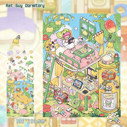 Rat Guy Dormitory 3D Sticker