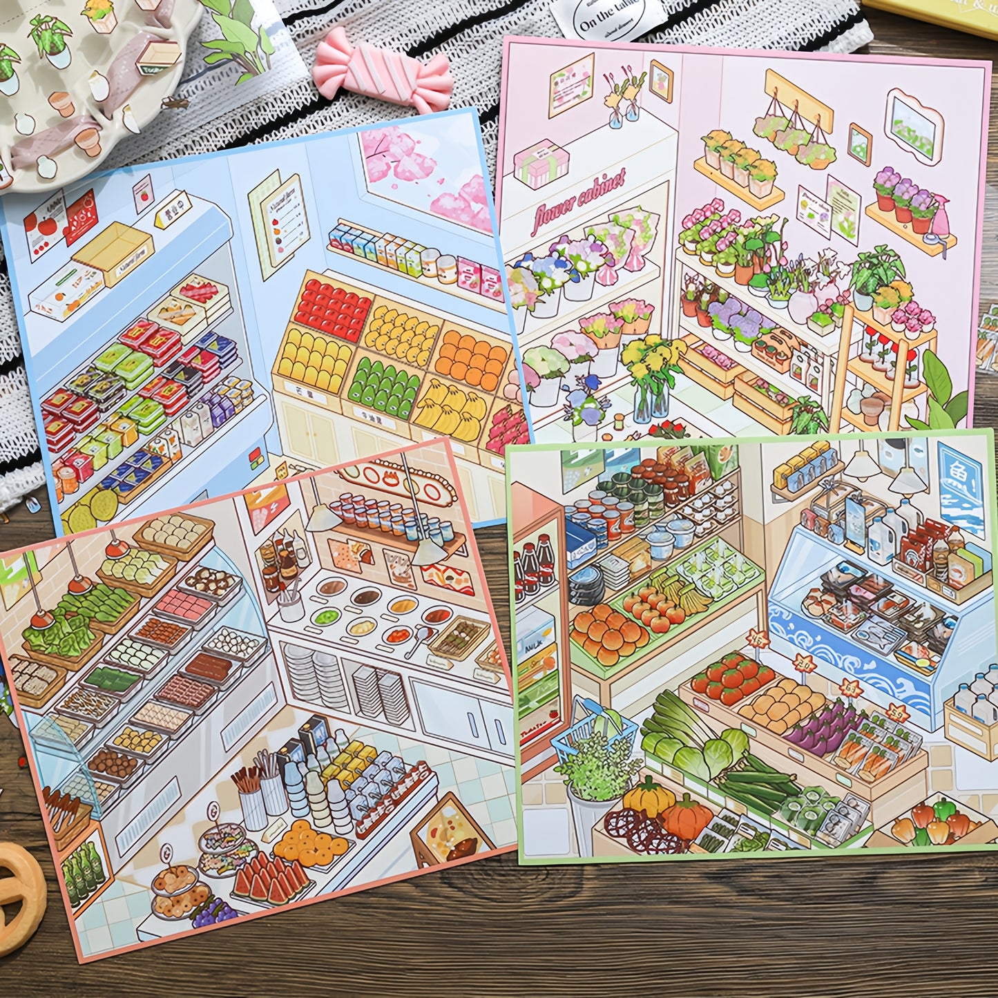 New Arrivals 3D Sticker | 4 Cute Miniature Scenes