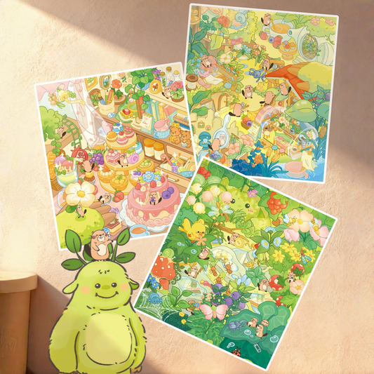 Beaver's Adventure 3D Sticker | 3 Cute Miniature Scenes