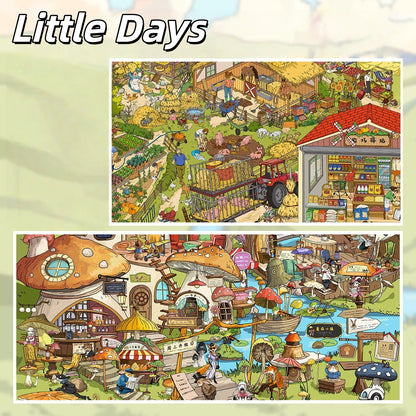 Little Days 3D Sticker | 2 Cute Miniature Scenes