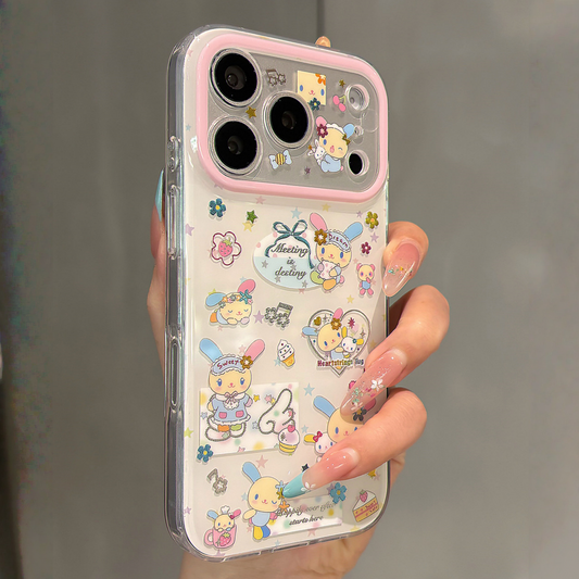 Gilt Flower Little Bunny Acrylic Phone Case