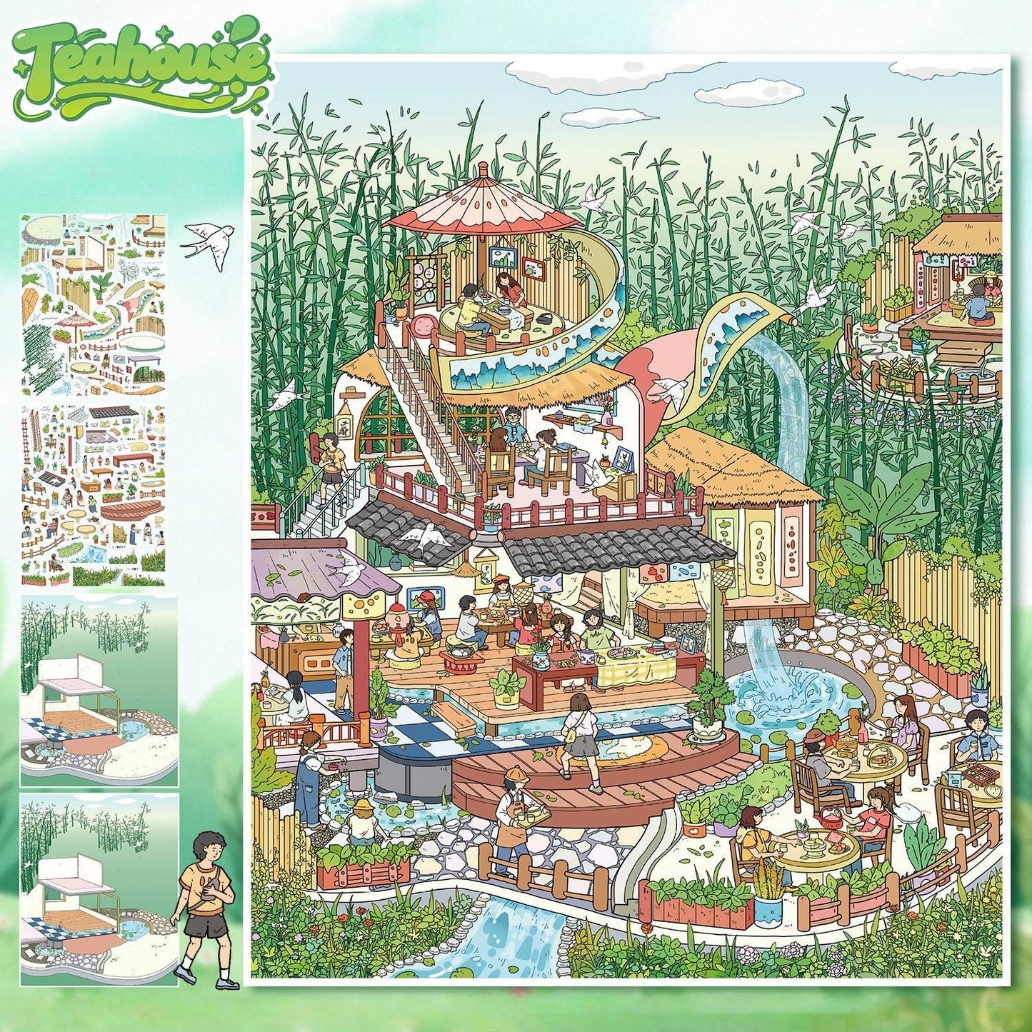 Cozy Time 3D Sticker | 2 Cute Miniature Scenes