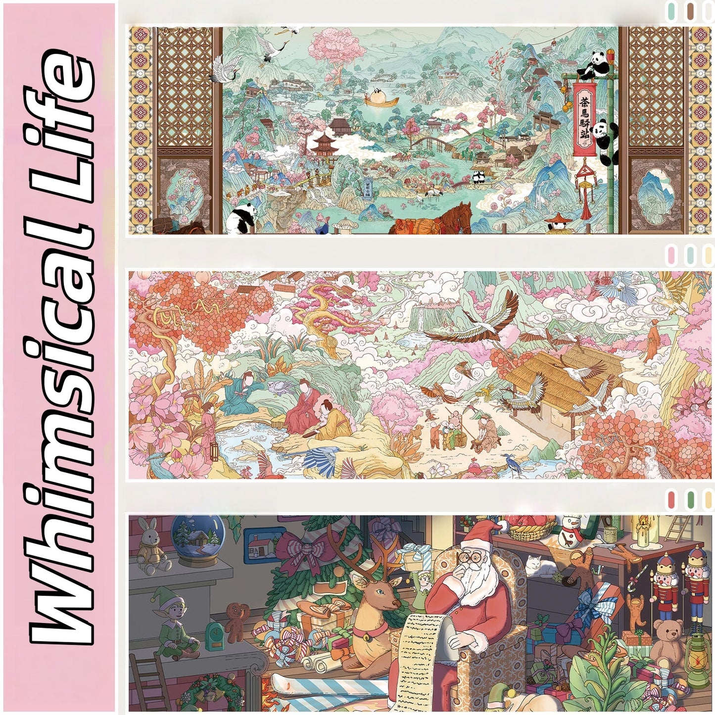 Whimsical Life 3D Sticker | 3 Cute Miniature Scenes