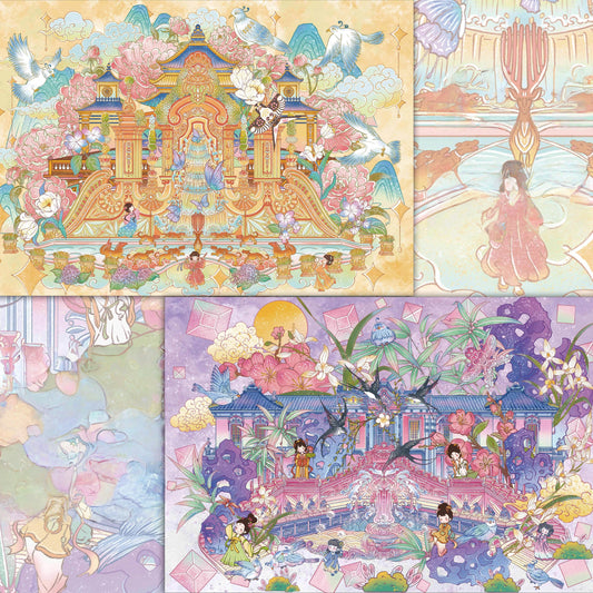 Summer Palace 3D Sticker | 2 Cute Miniature Scenes