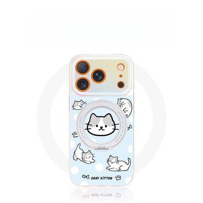 Polka Dot Cute Kitten Acrylic Phone Case