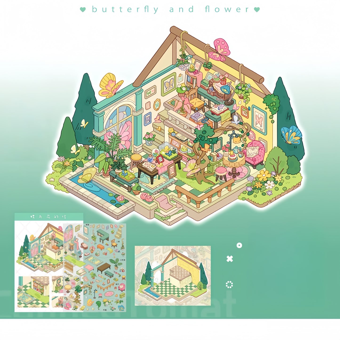 Dream Corner 3D Sticker | 3 Cute Miniature Scenes
