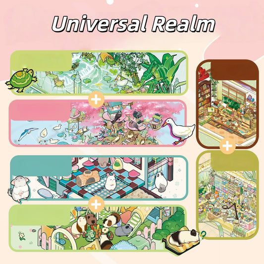 Universal Realm 3D Sticker | 6 Cute Miniature Scenes