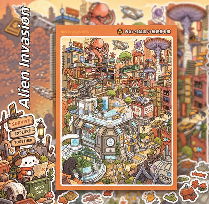 After the Fall 3D Sticker | 2 Cute Miniature Scenes