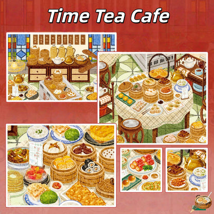 Time Tea Cafe 3D Sticker