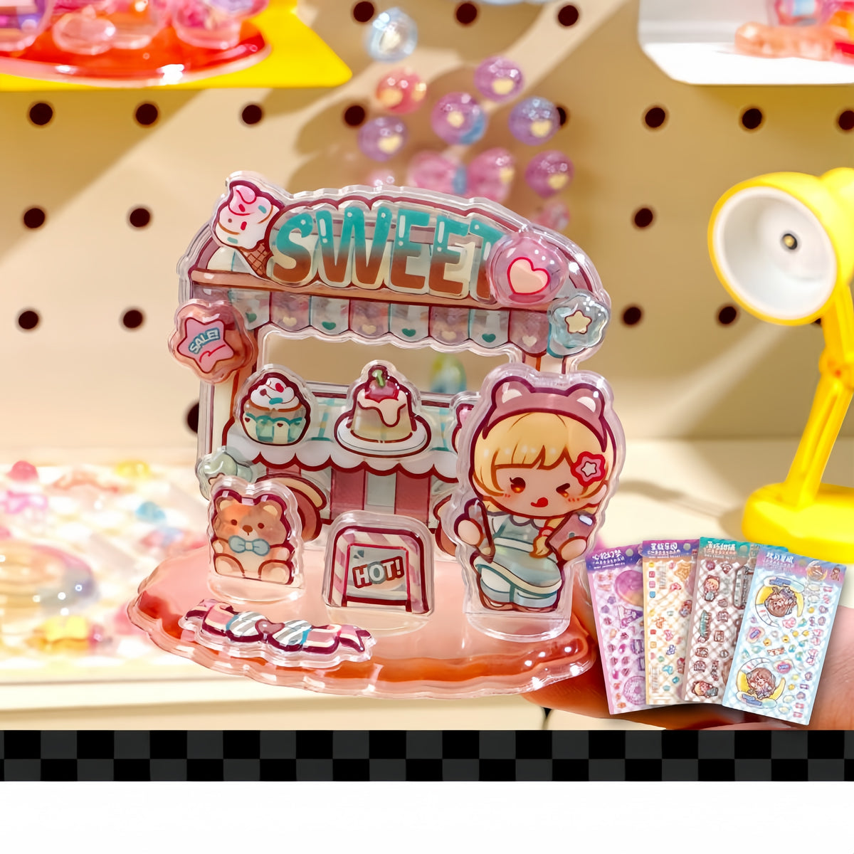 Sweet Carnival Nights 3D Stackable Stickers | 4 Cute Miniature Themes