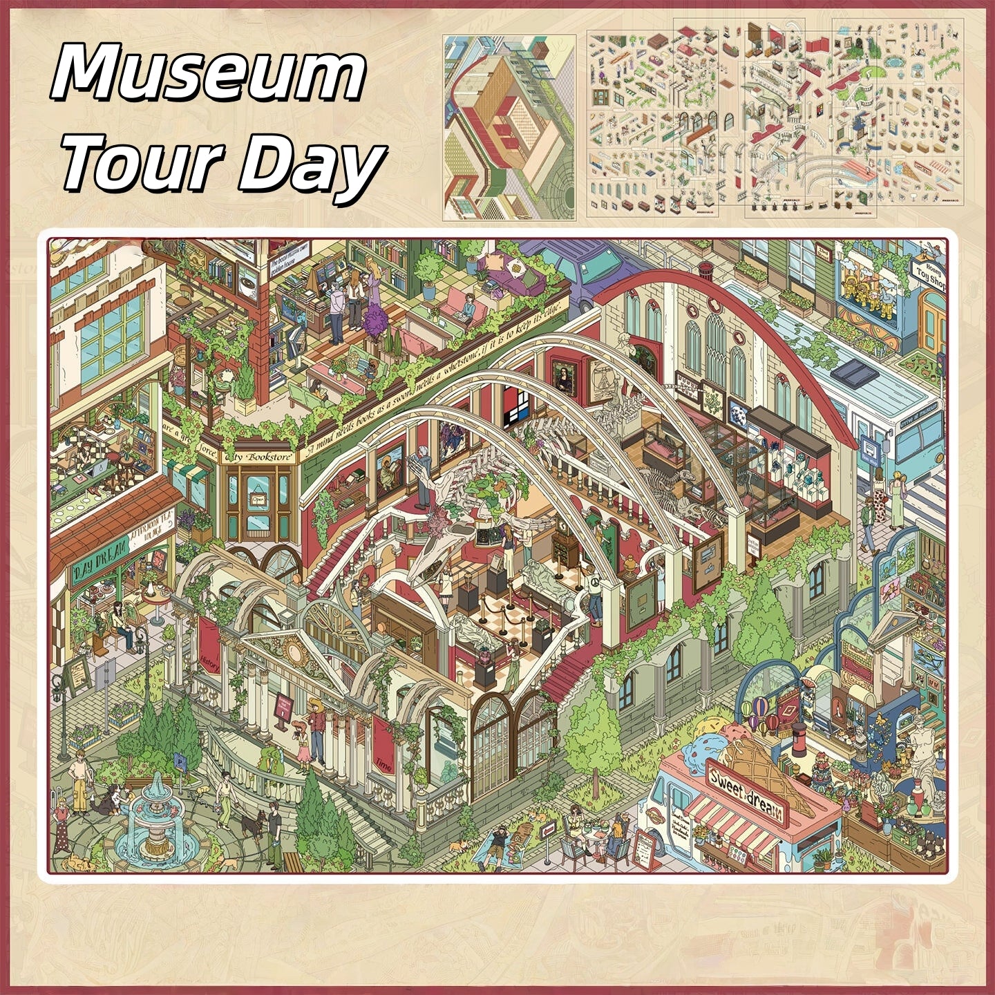 Museum Tour Day 3D Sticker